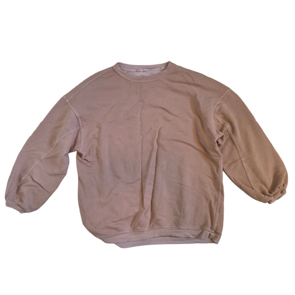Aerie Tan Blush Beige Crew Neck Sweater